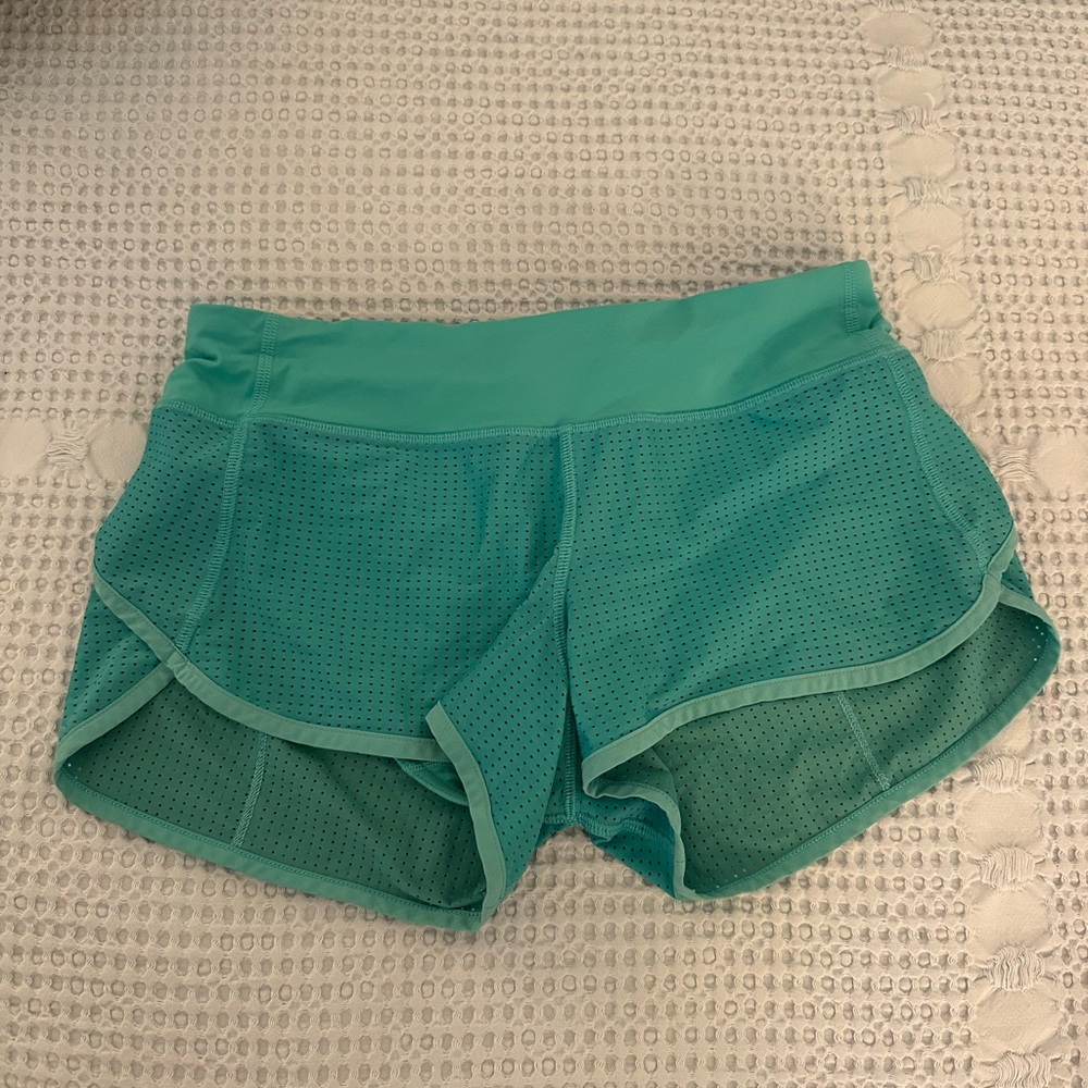 lululemon Teal Speed Up 2.5 Shorts